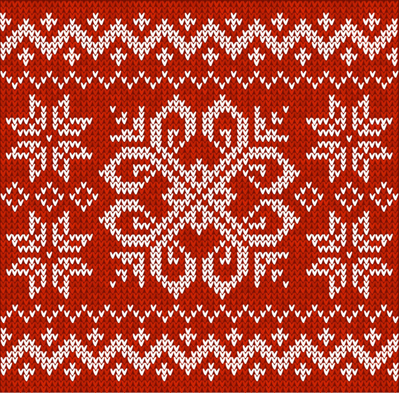 创意圣诞节雪花装饰针织纹理设计