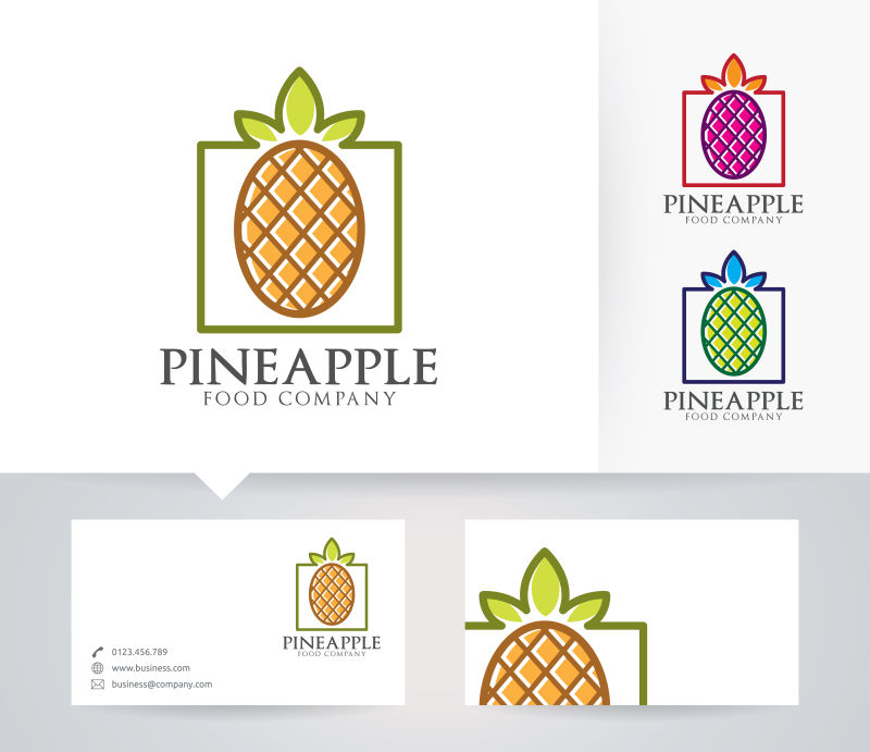 矢量菠萝标志设计