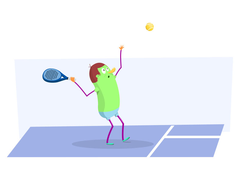 网球运动插图矢量设计