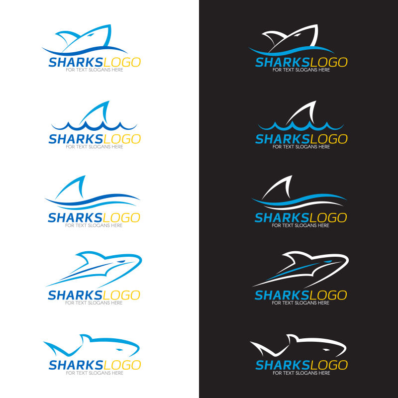 矢量的鲨鱼标志