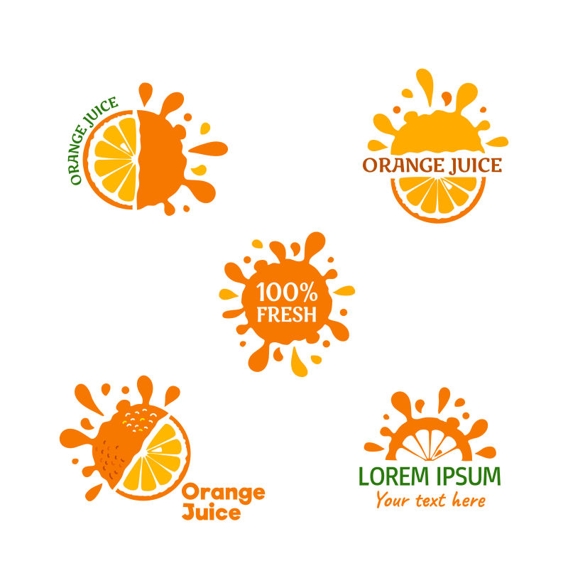 橙汁标志矢量设计