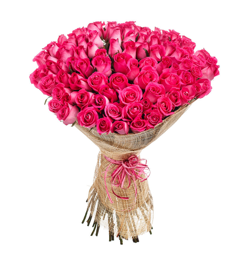 100朵粉色玫瑰花束