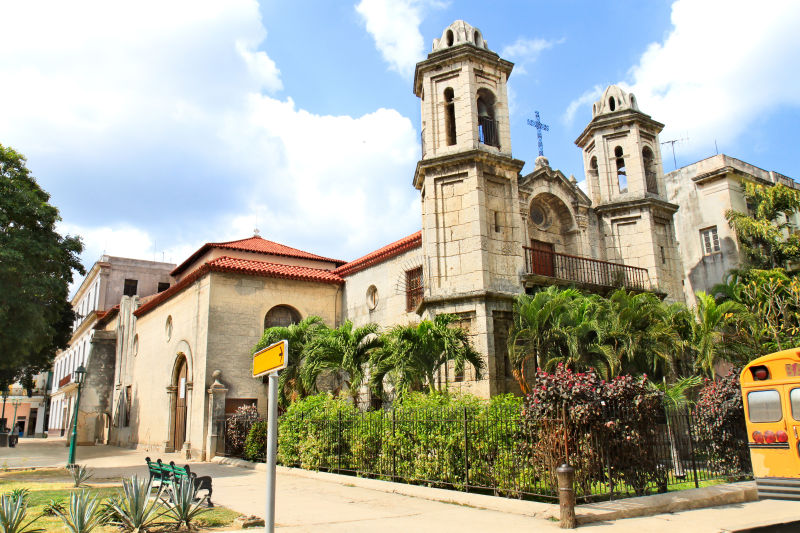 美丽的古巴哈瓦那的老教堂