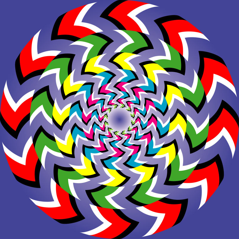 抽象的彩色旋转圆环矢量设计