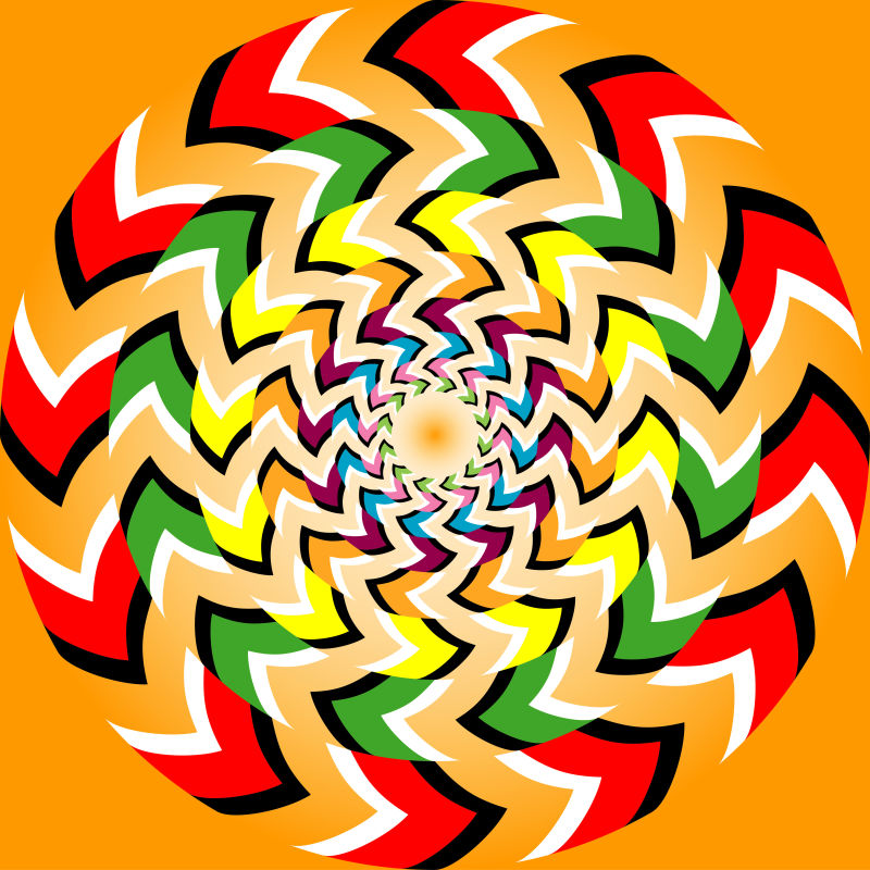 彩色圆环图案矢量设计