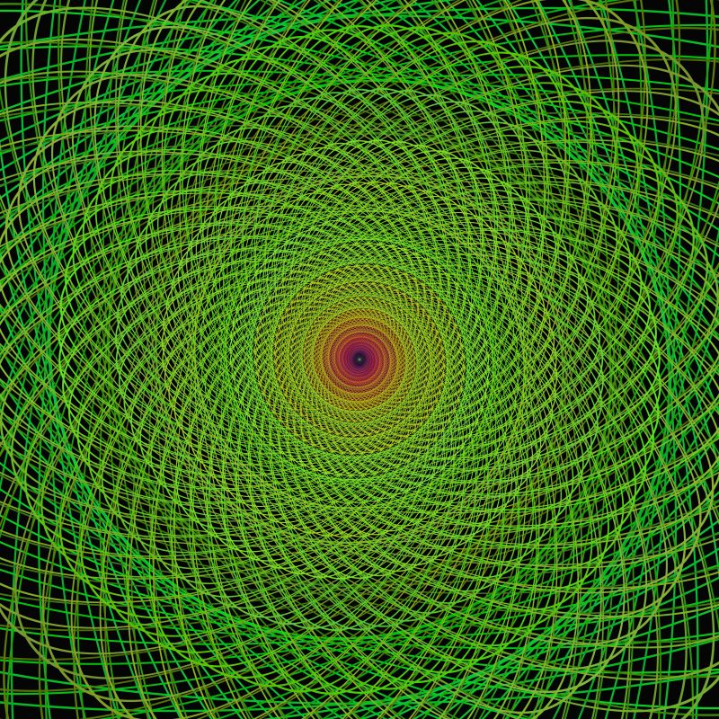 矢量绿色螺旋条纹背景