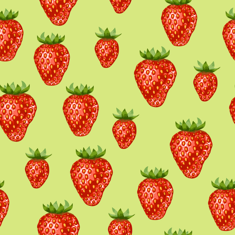 矢量的草莓图案插图