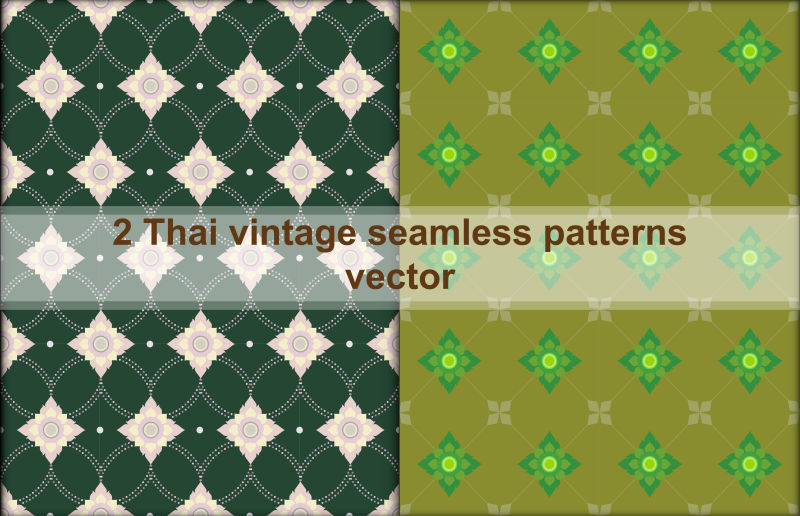 矢量的泰国花纹图案设计