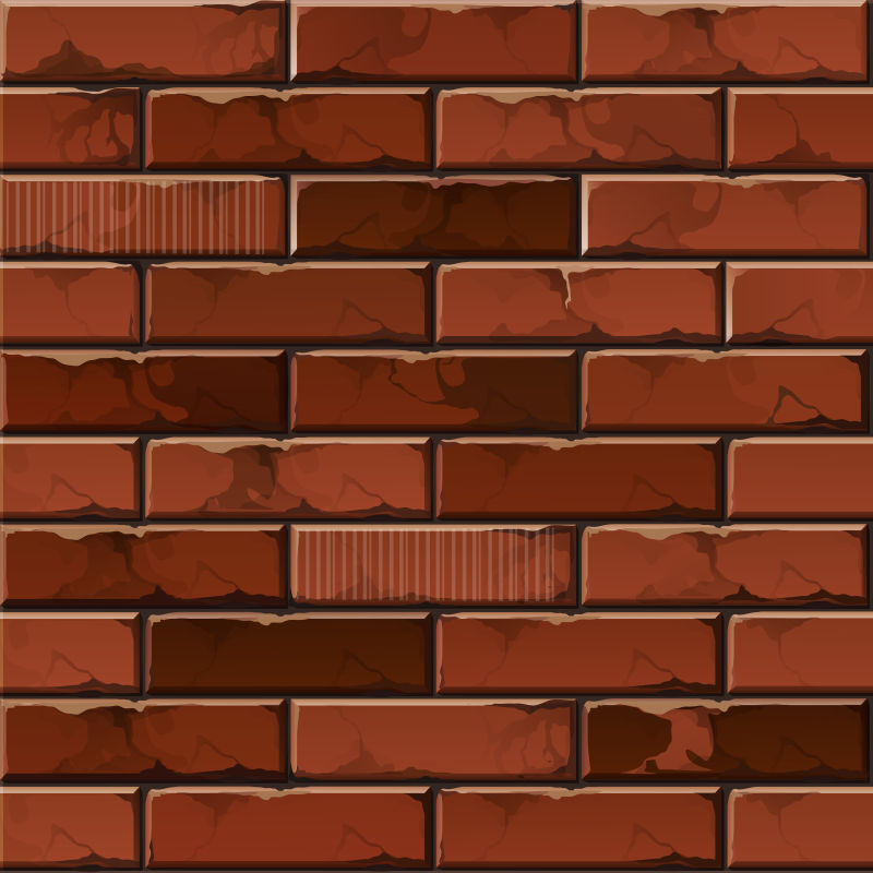 矢量的褐色砖墙背景