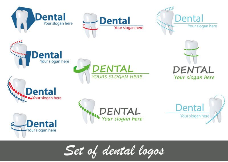 创意矢量牙科概念的标志设计