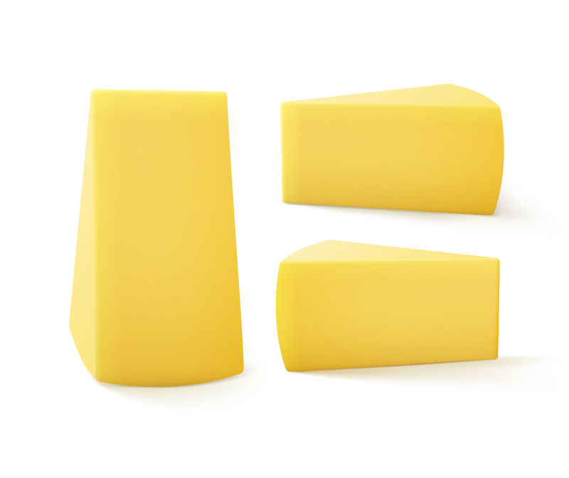 矢量的荷兰奶酪块插图设计