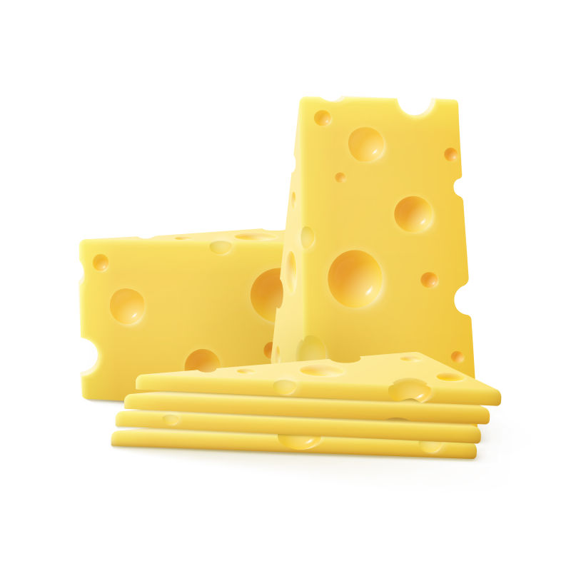 瑞士奶酪矢量插图