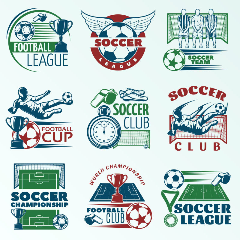 创意矢量足球概念的标志设计