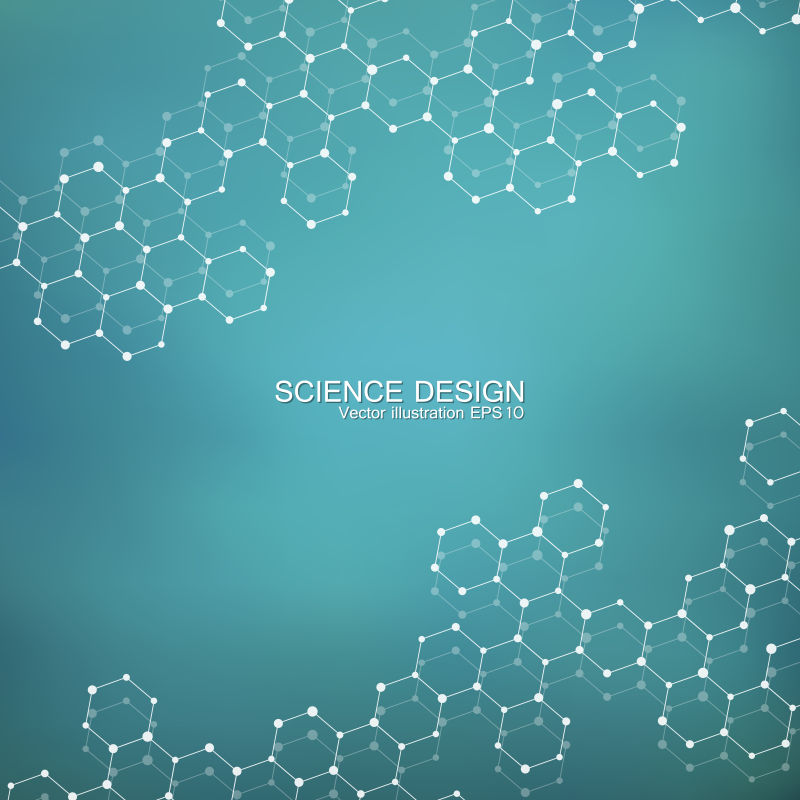 矢量DNA结构分子背景设计