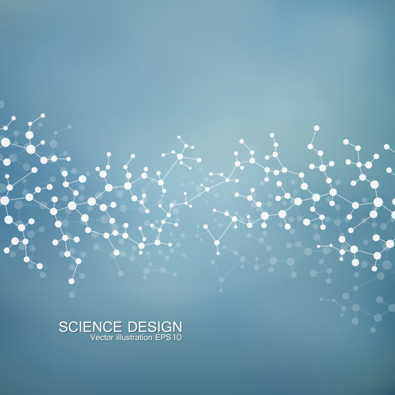 DNA分子结构图案背景矢量设计