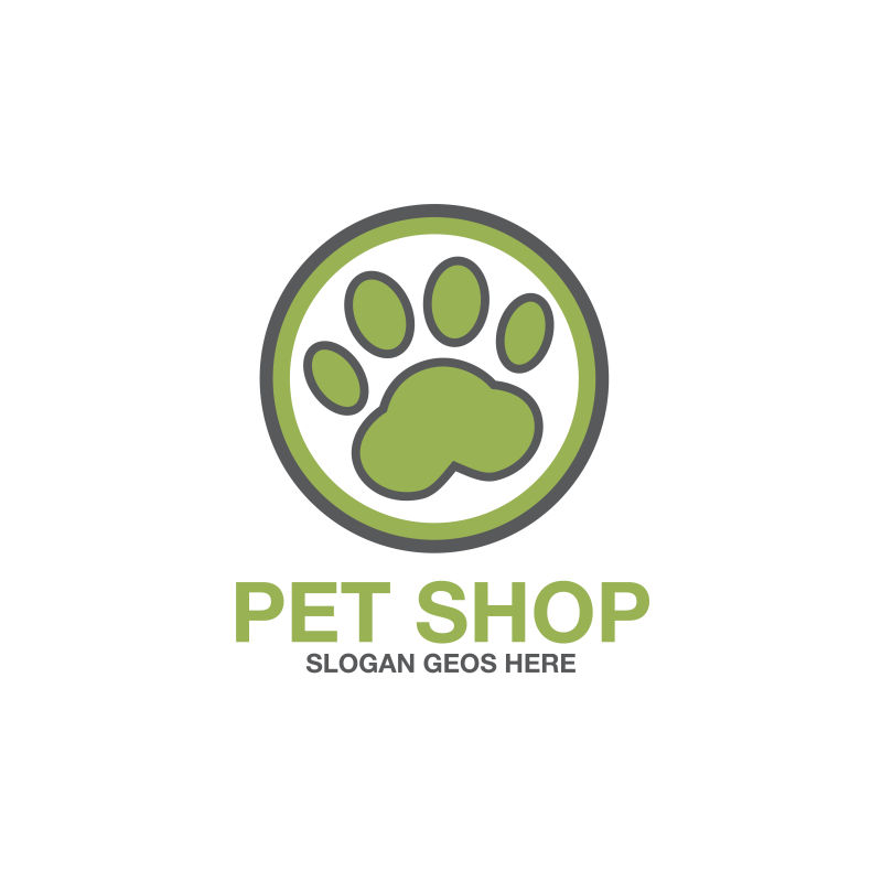 矢量的宠物商店logo标志