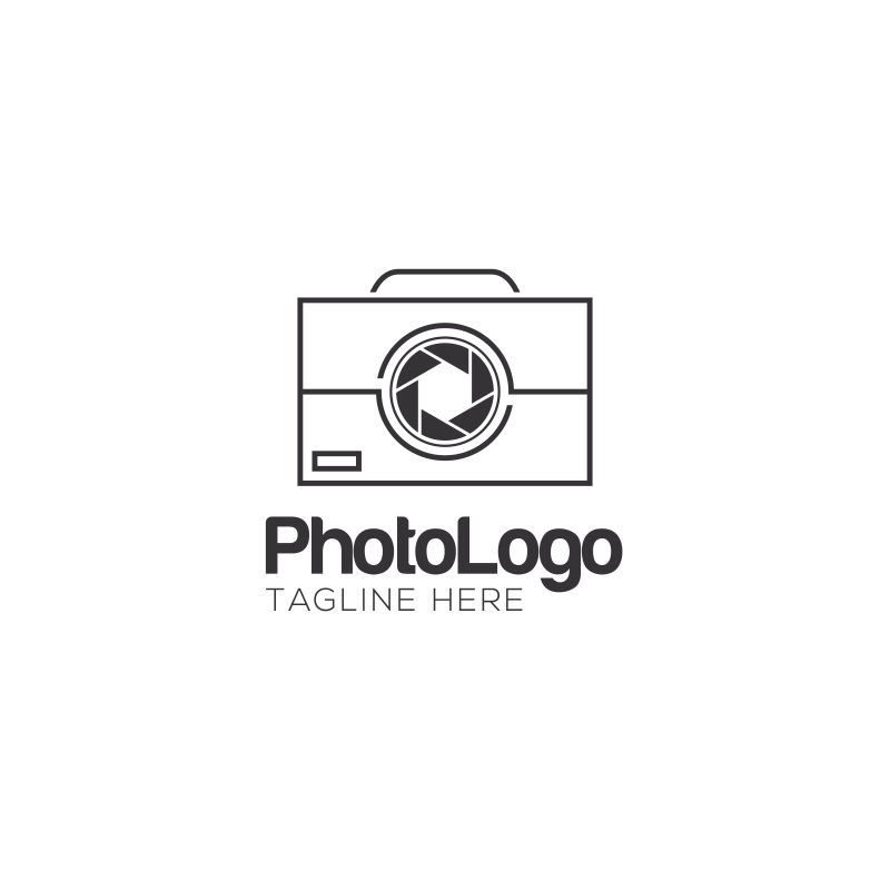 矢量线性摄影logo标志设计