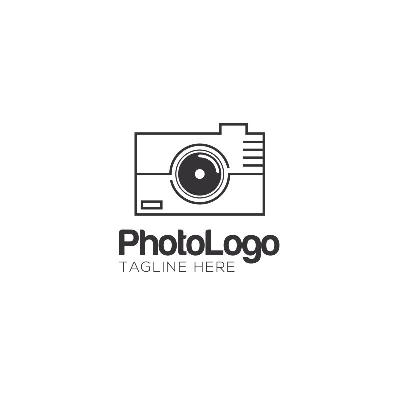 矢量线性摄影logo