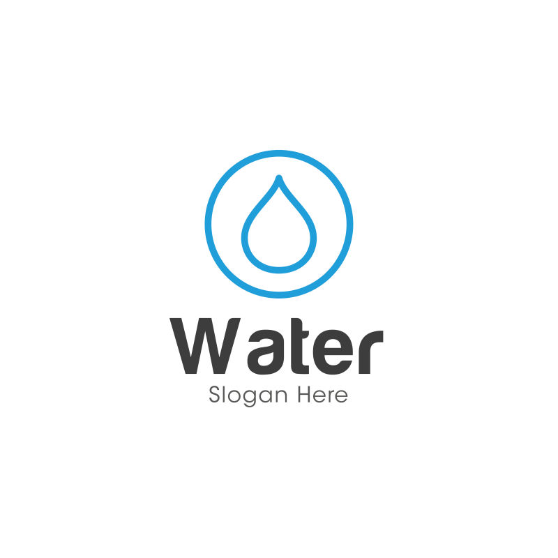 水滴图案logo矢量设计