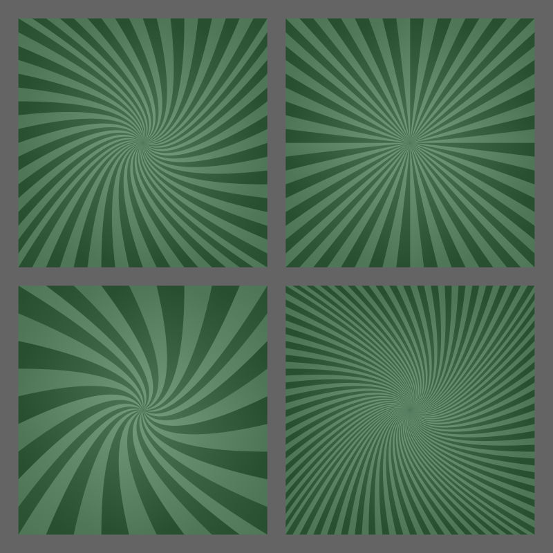深绿色复古螺旋图案矢量设计
