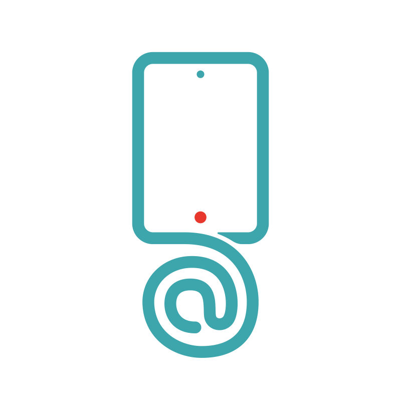 抽象矢量手机邮件传输概念的图标设计