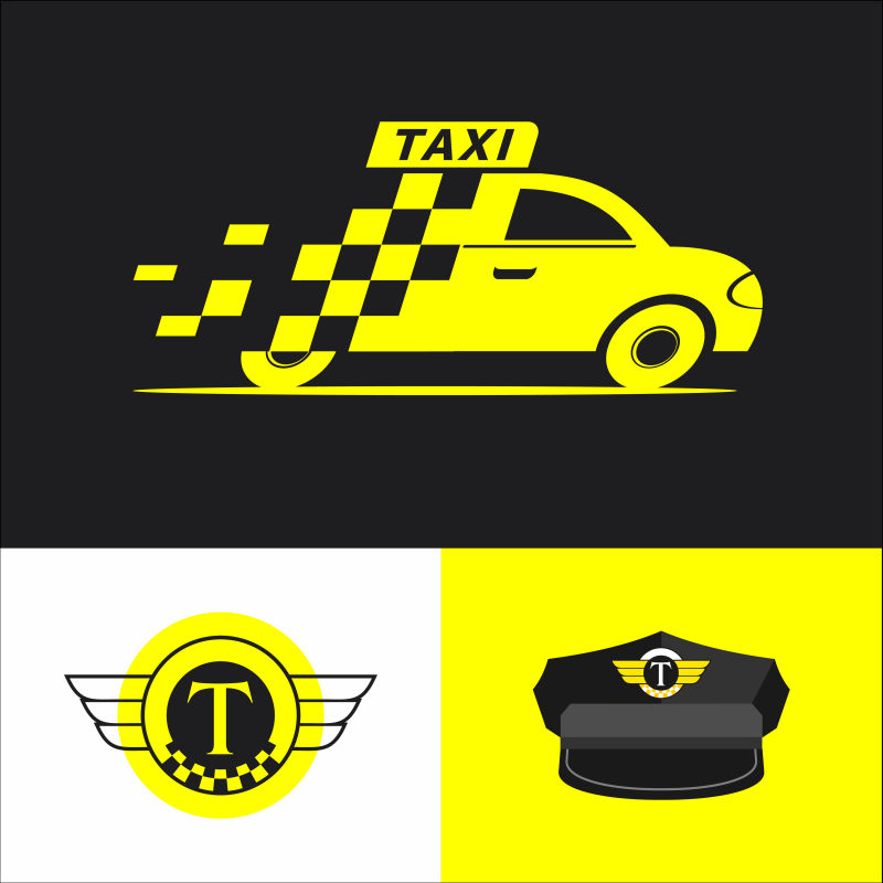 矢量的出租车logo标志