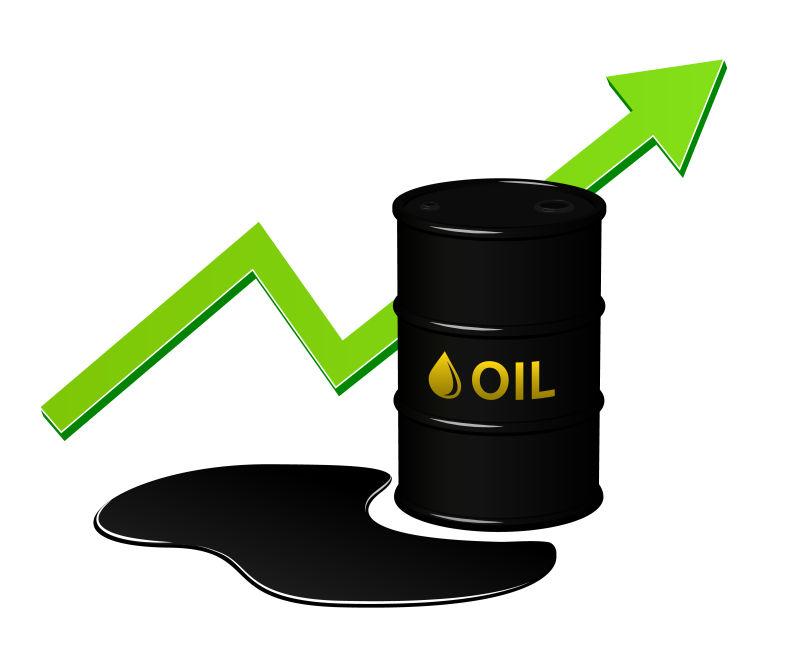 矢量的石油价格波动插图设计