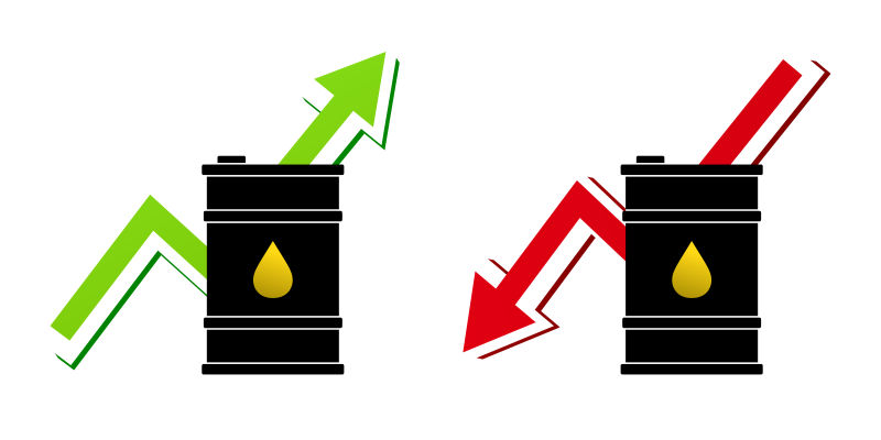 石油价格波动插图矢量设计