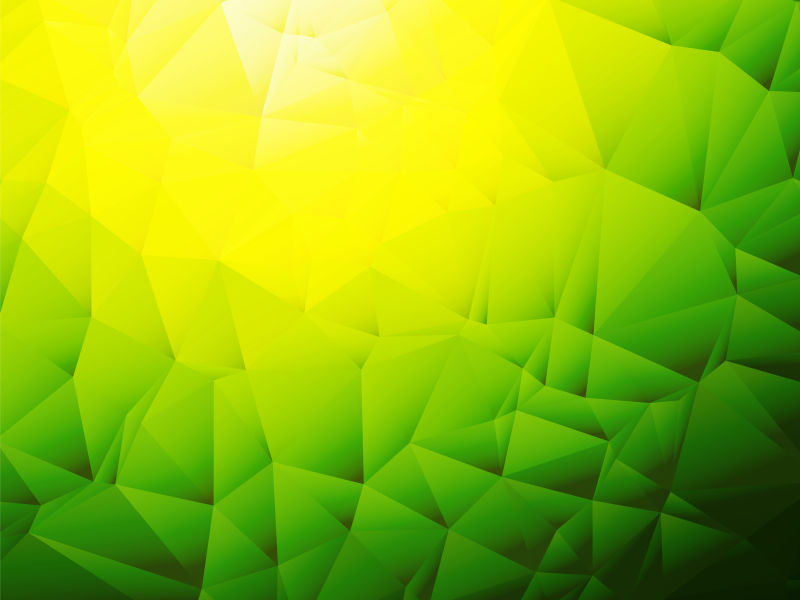 抽象矢量绿色立体三角几何背景