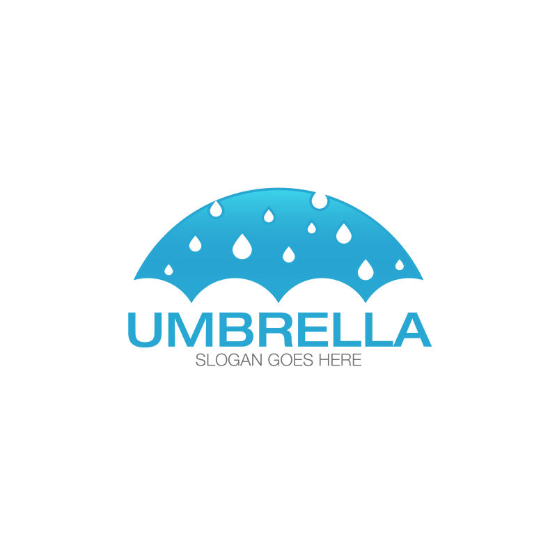 创意的雨伞标志设计