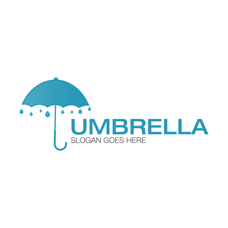 矢量的雨伞标志设计