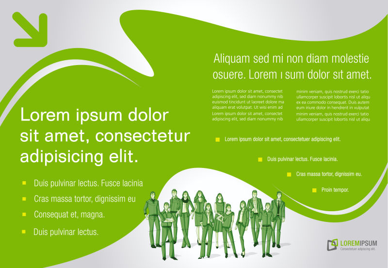 创意矢量绿色现代商业风格的信息图表设计