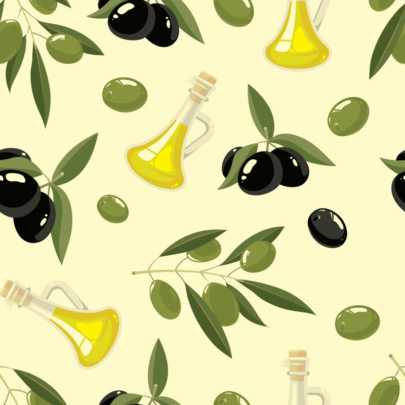 橄榄油创意插图矢量设计