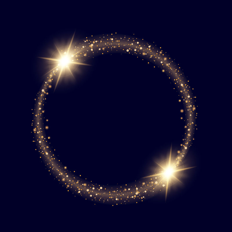 抽象光环的矢量光效设计元素