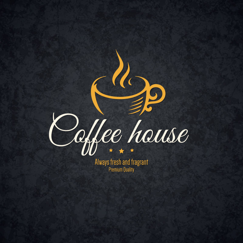 咖啡店标志设计矢量图
