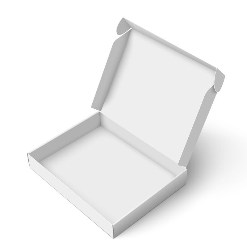 白色方形包装盒矢量设计