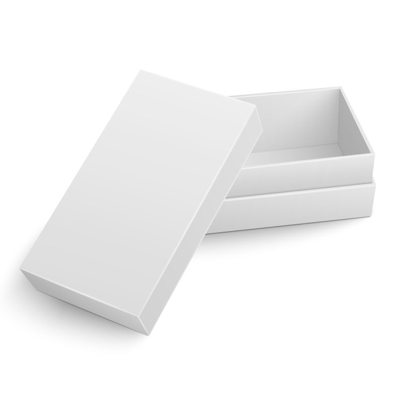矢量的白色纸盒设计