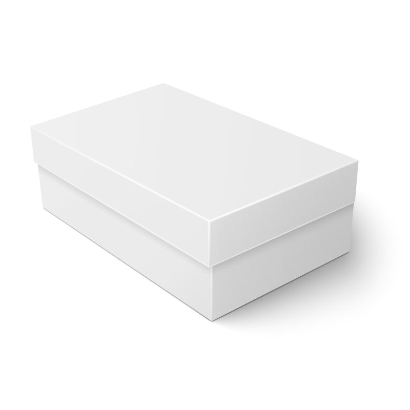 矢量白色包装纸盒设计