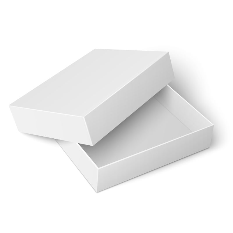 矢量白色方形纸盒设计