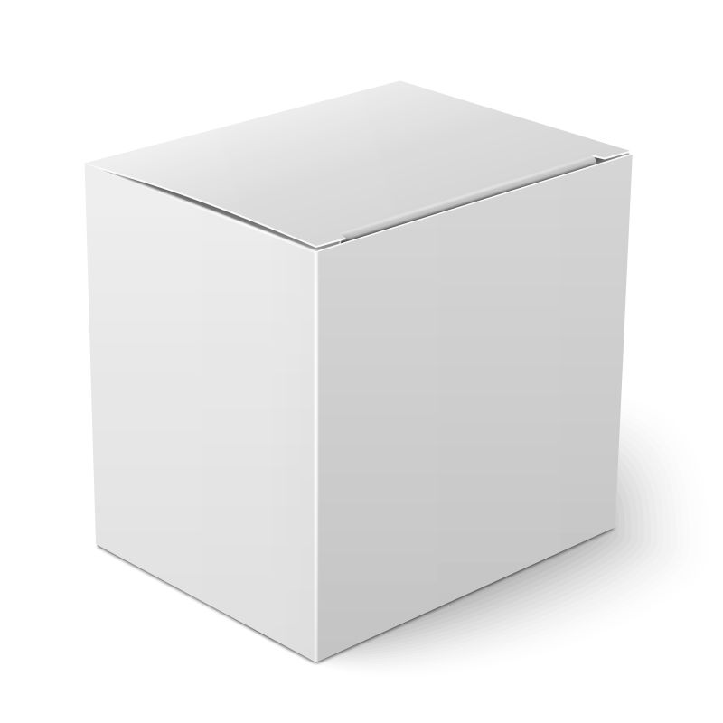 白色的包装盒插图矢量设计