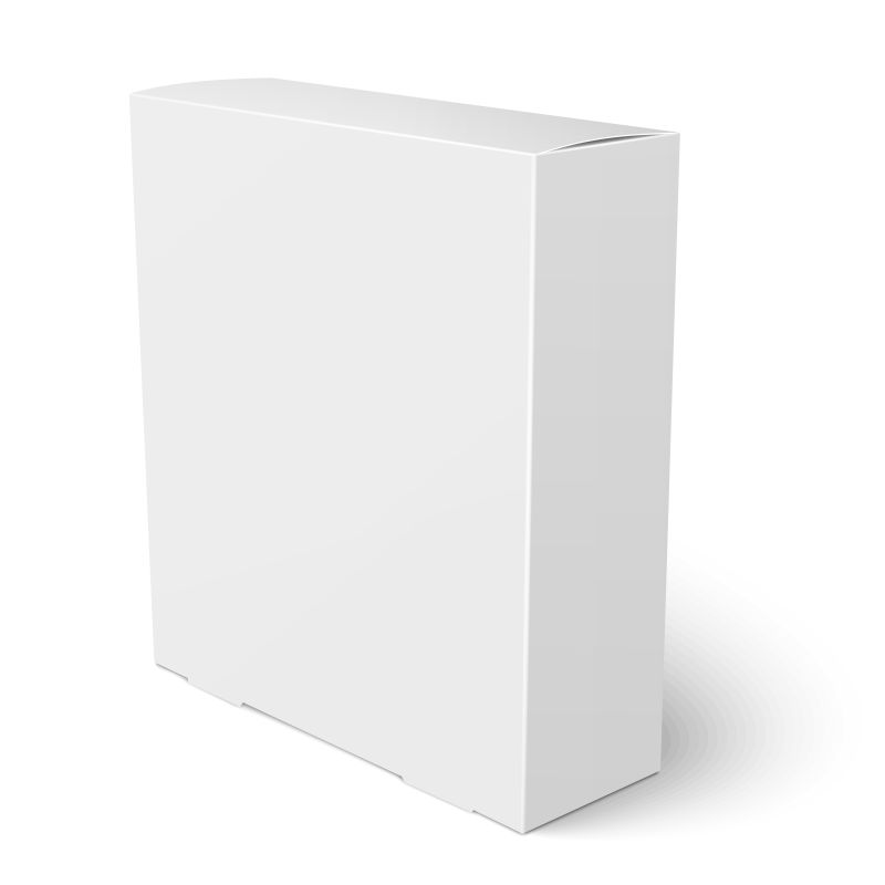 白色包装盒插图矢量设计