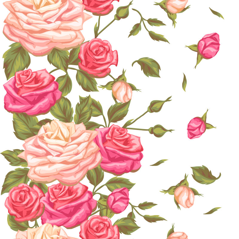 矢量的玫瑰插图设计