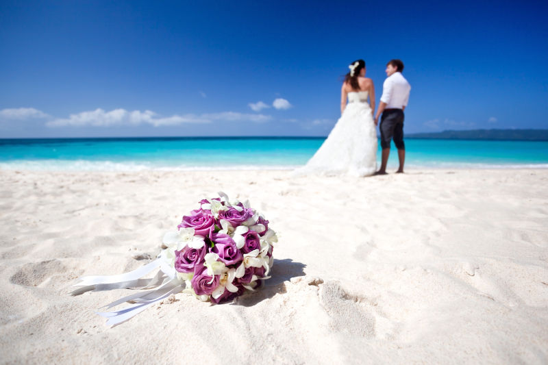 快乐热带海滩婚礼