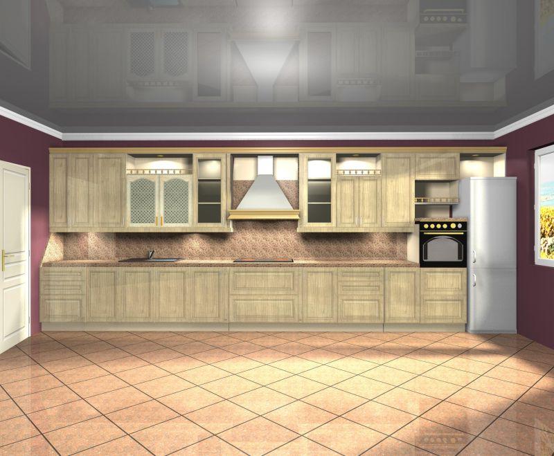米色木制厨房古典风格的室内设计