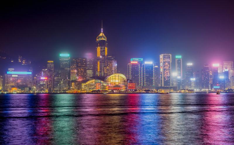 香港九龙天际线夜景