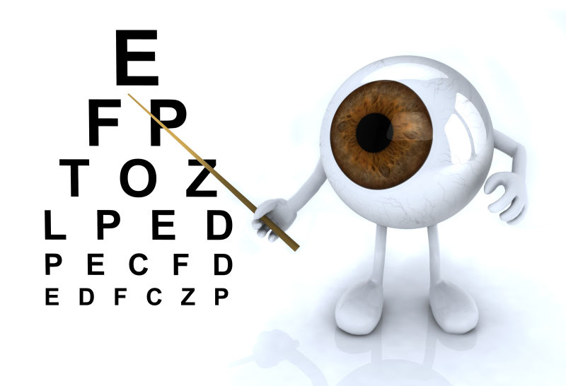 3D的眼睛和字母