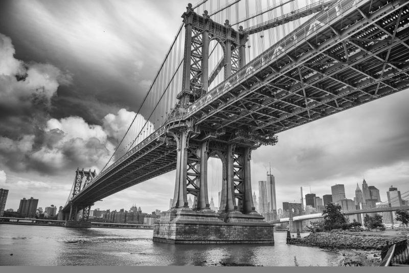 黑白的纽约曼哈顿桥