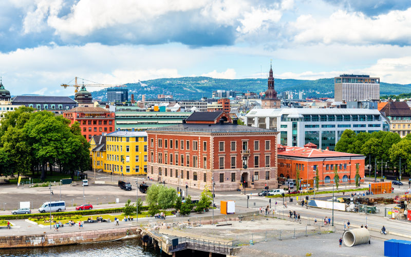挪威首都奥斯陆市中心