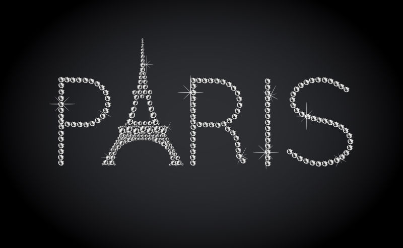 巴黎的标志是用埃菲尔铁塔制造的钻石