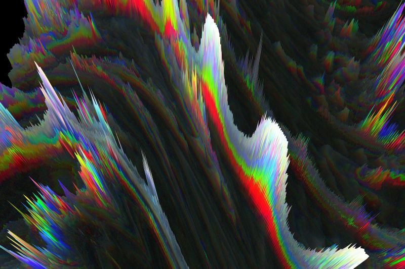 彩色波纹3d抽象背景